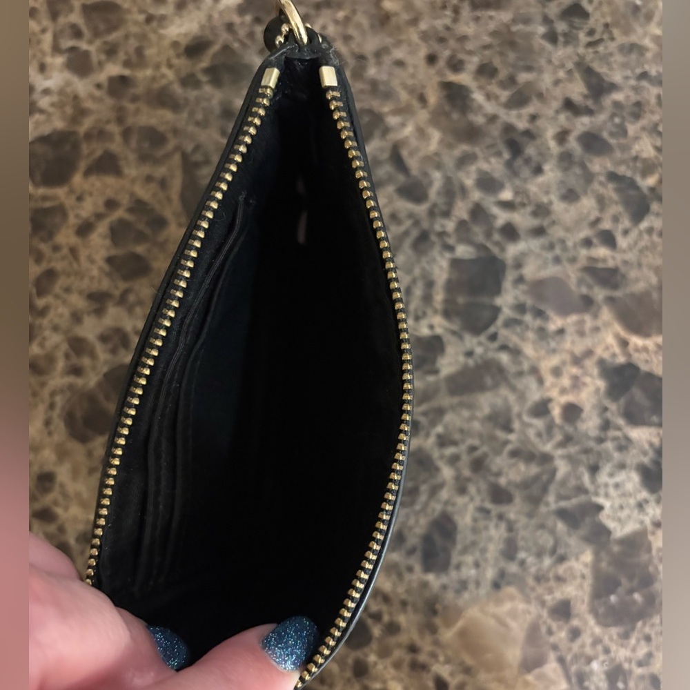 Coach black leather wristlet like new - Picture 3 of 6